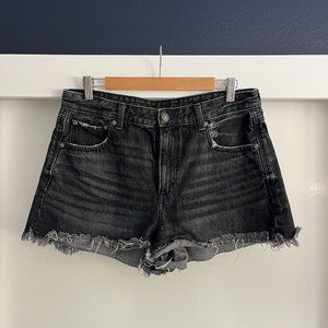 American Eagle Denim High Waisted Shorts Black